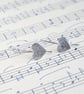 Long silver heart earrings, Valentine's gift, silver heart jewellery - Image 5