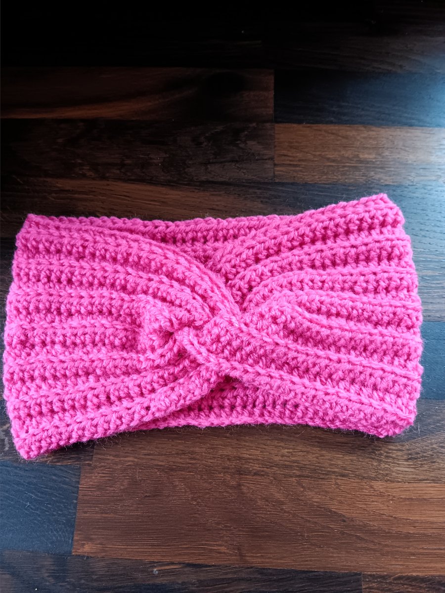 Handmade Crochet Adult Twisted Ear Warmer 