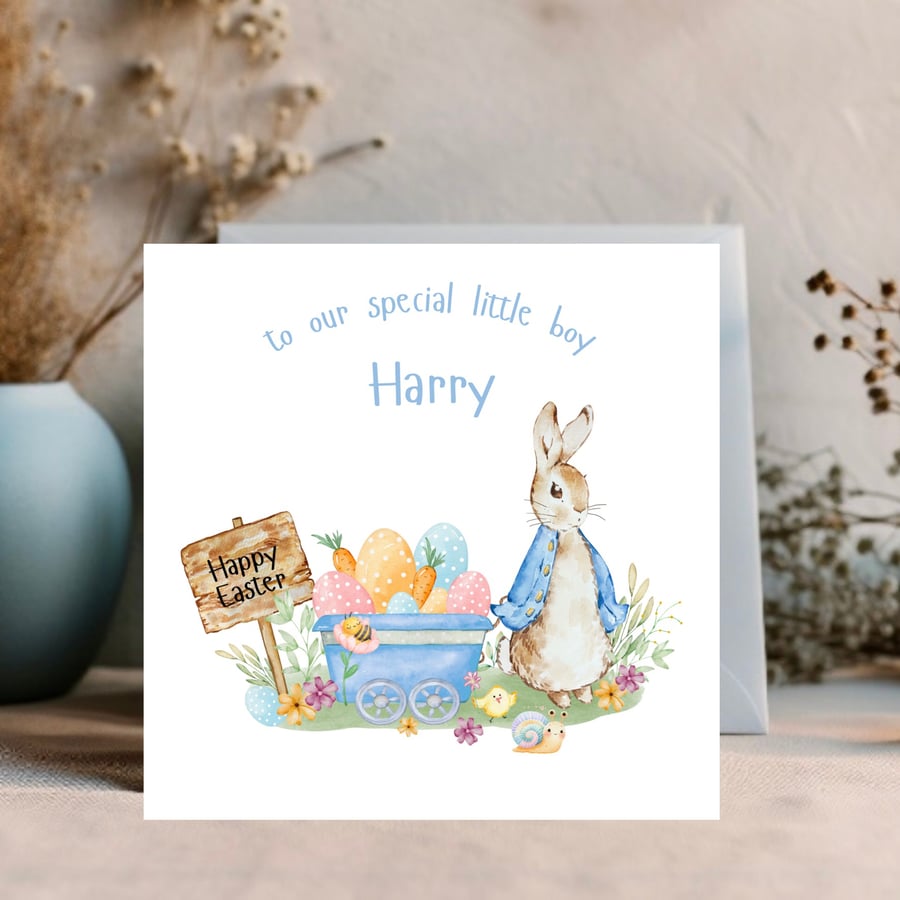 Peter Rabbit - Personalised Easter Card - Folksy