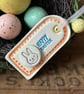 Pottery Easter tag decoration Happy Easter