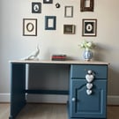 Pine Desk , Dressing Table , Refurbished, Hand-painted