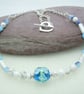 Lampwork glass, Howlite & Czech glass bead necklace - Image 1
