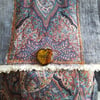 Paisley and grey velour shoulder bag 