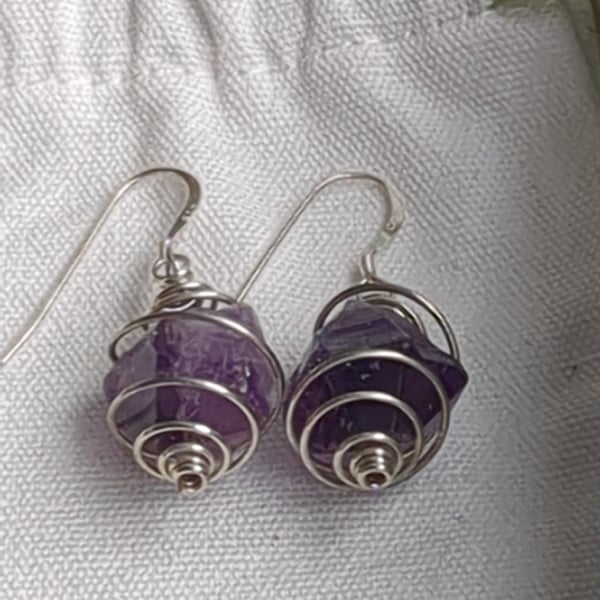 Amethyst drop earrings 