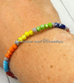  Handmade Rainbow Beaded Bracelet – Colourful 3x4mm Faceted Glass Bead Jewellery - Image 7