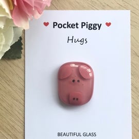 Pocket piggy, cute pig gift, thinking of you, letterbox hug, keepsake