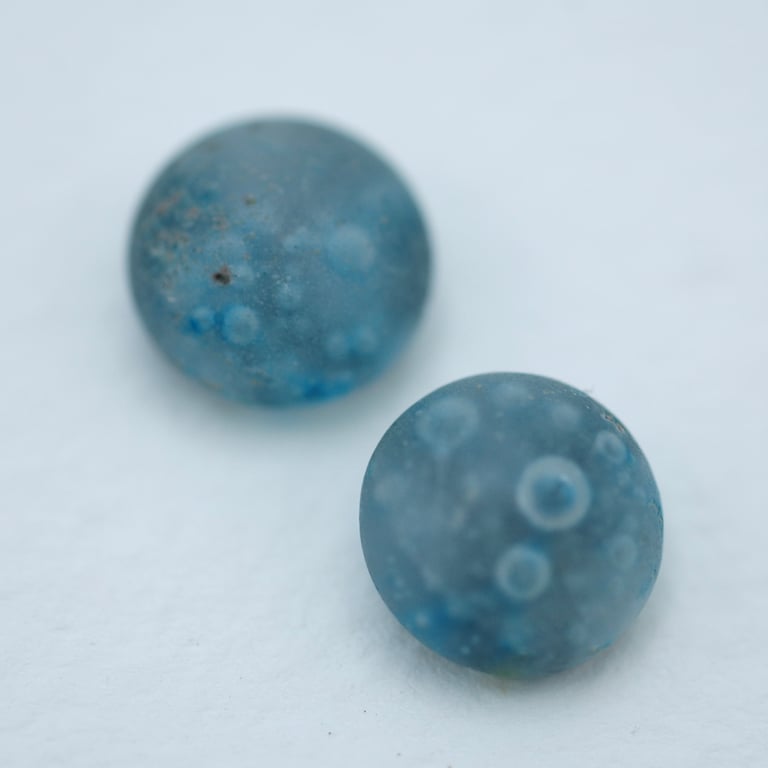Matt Bubble Fused Glass Stud Earrings