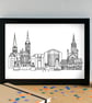 Coventry Skyline Art Print - Image 2