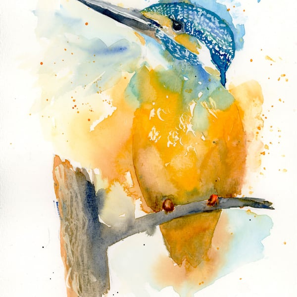 Kingfisher - original watercolour