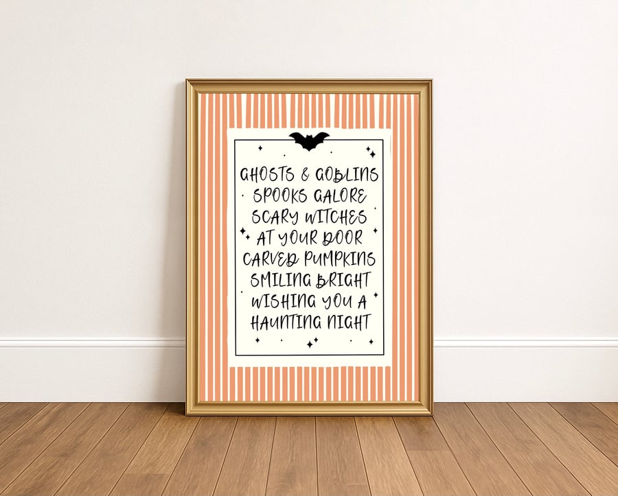 Halloween Quote Decor, Spooky Art Print, Autumn Decorations.