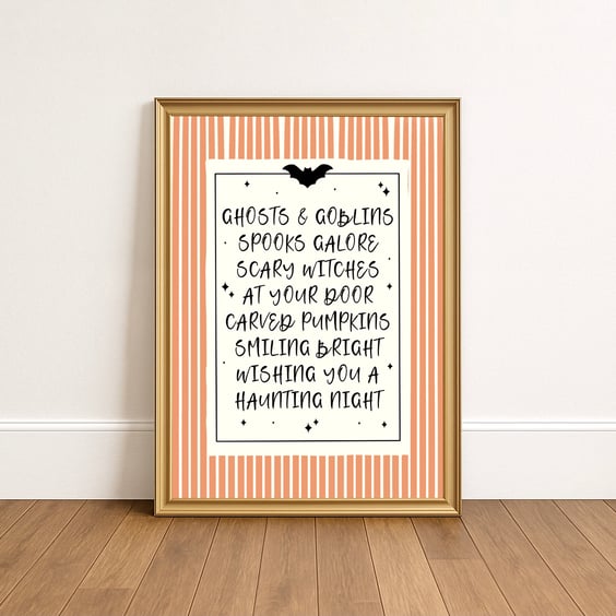 Halloween Quote Decor, Spooky Art Print, Autumn Decorations.