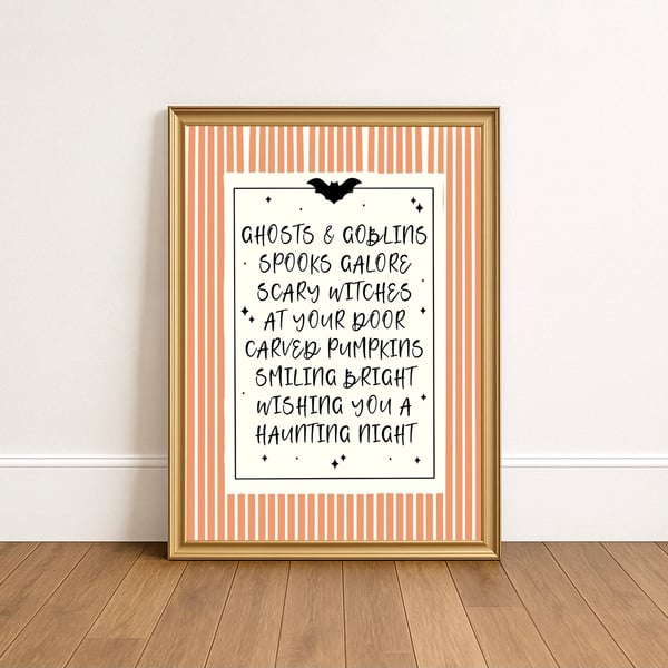 Halloween Quote Decor, Spooky Art Print, Autumn Decorations.