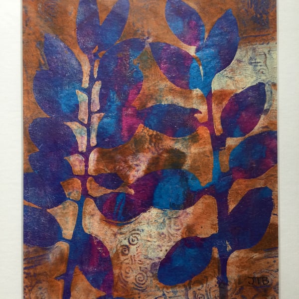 Original painting in Mixed Media of Plants