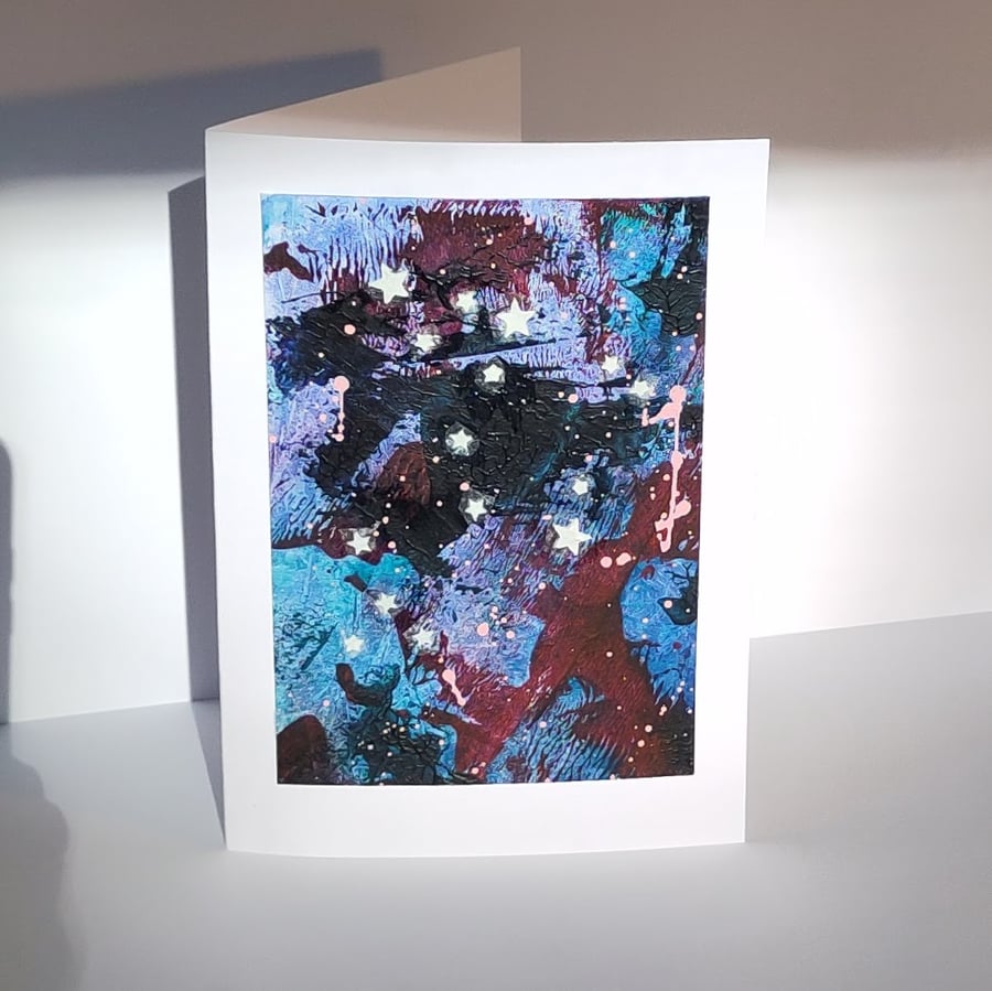 Art Card Sagittarius Constellation Original Painting Keepsake Letterbox Gift