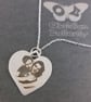 Sterling Silver Photo Engraved Heart Necklace - Image 3
