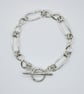 Silver link bracelet knotted and paperclip links - Image 6