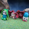 Sale 4 x Woodland Characters 1" OOAK Sculpt by Ann Galvin