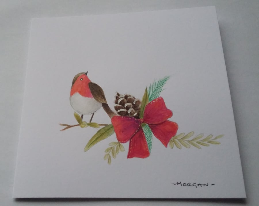 CHRISTMAS CARD THE ROBIN