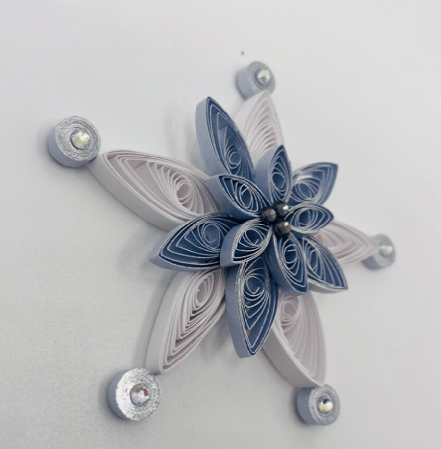 Set of two Paper Quilling Snowflakes