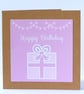 'Colourful Card' Pink Birthday Present Card with Bunting 