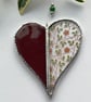 Stained Glass Two Tone Heart Suncatcher Decoration  - Image 1