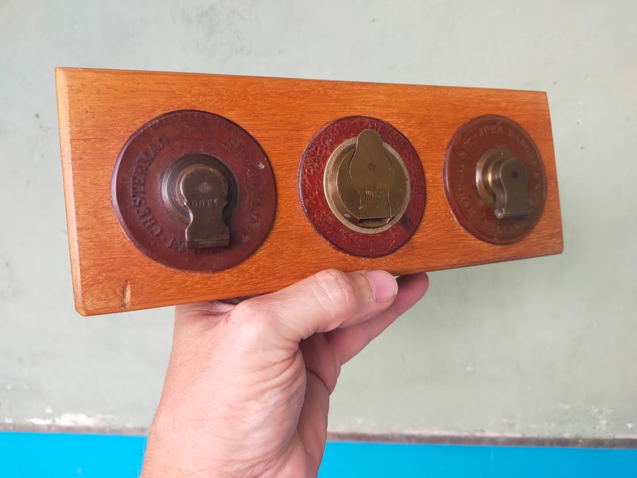 Vintage Tape Measure Key and Letter Rack 9