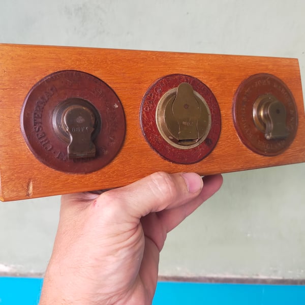 Vintage Tape Measure Key and Letter Rack 9