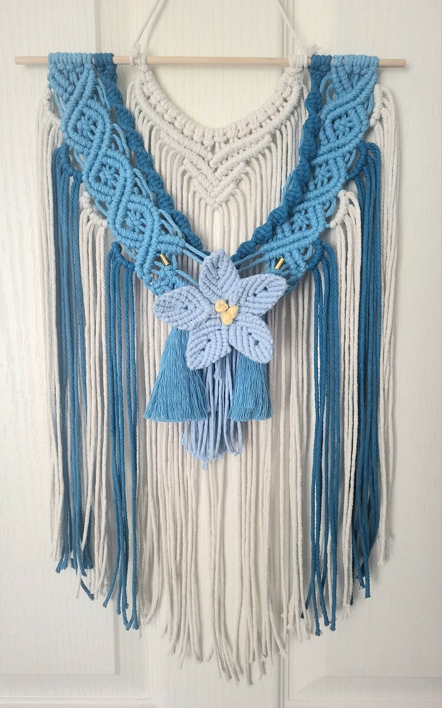 Handmade Macrame wall decor "Blue Dream"