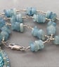 Aquamarine & Sterling Silver Beaded Pendant Necklace - Image 6
