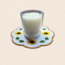 Sunflower Candle Mat - Embroidered Floral Home Decor