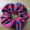 Red Tartan Scrunchie 