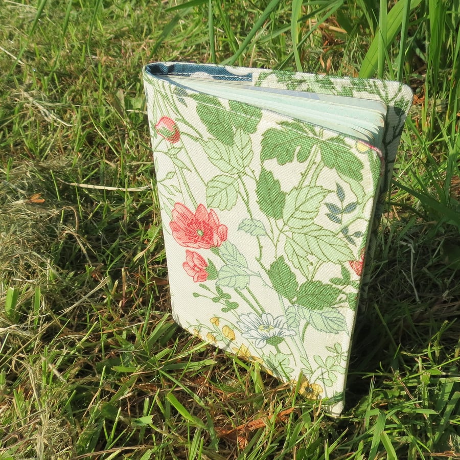 A botanical passport sleeve.  Made from a Moygashel cotton.