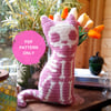 Spooky Cat Mini Cushion- PDF pattern only