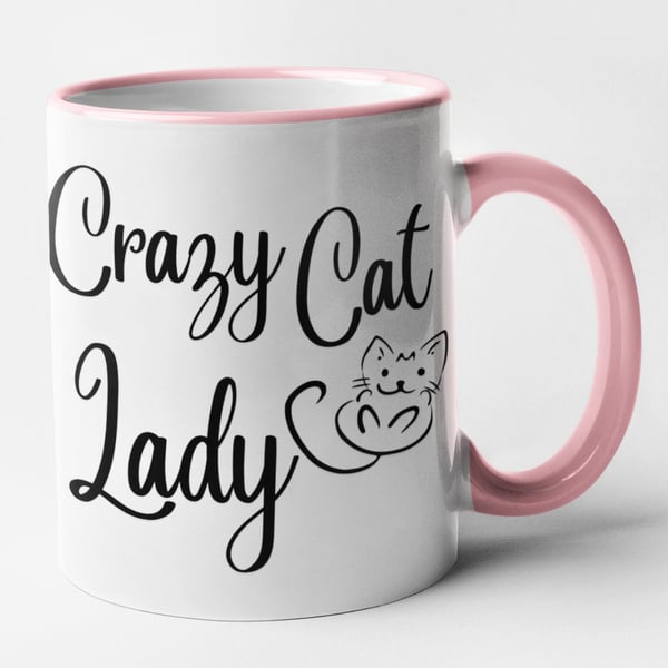 Crazy Cat Lady Mug Funny Cute Novelty Cat lover Mug Birthday Christmas Gift