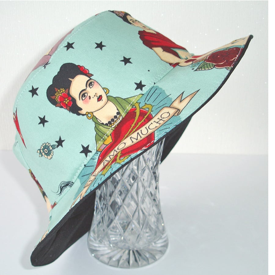 Frida Kahlo Bucket Hat Mexican Art Sun Hat