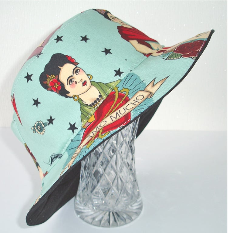 Frida Kahlo Bucket Hat Mexican Art Sun Hat
