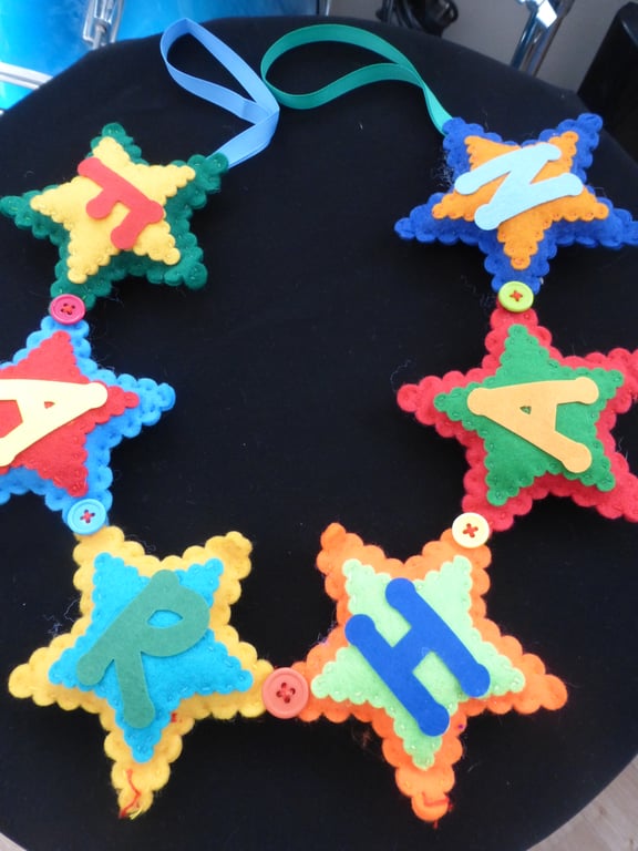 Personalised Name banner -  Stars