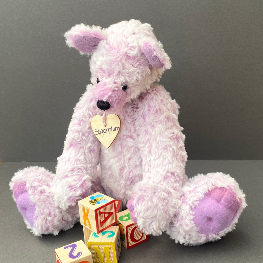 SOLD reserved for GB, quirky modern artist bear, OOAk teddy bear