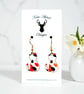 Charm Earrings - Tortoiseshell Cat 