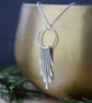 Silver Tassel Fringe Drop Necklace  - Image 4