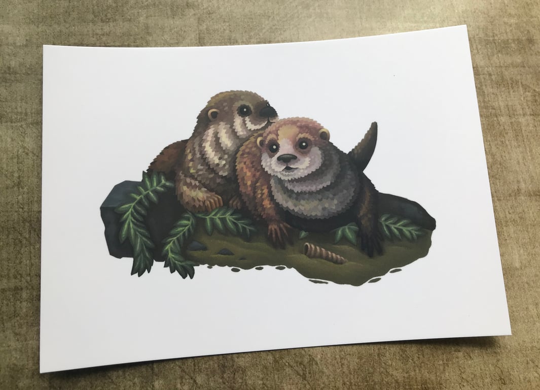 Otters Post Card