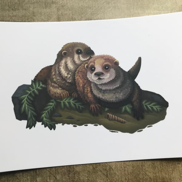 Otters Post Card