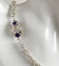 Sterling Silver Amethyst  24 Inch Chainmaille Chain & Extender - Last One - Image 2