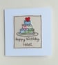 Embroidered Birthday Cake Card - Image 7