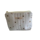 Large Cosmetic Bag.  Bee Line.  Bee's and Daisies.