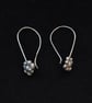 Silver Cluster Dangle Earrings   - Image 2