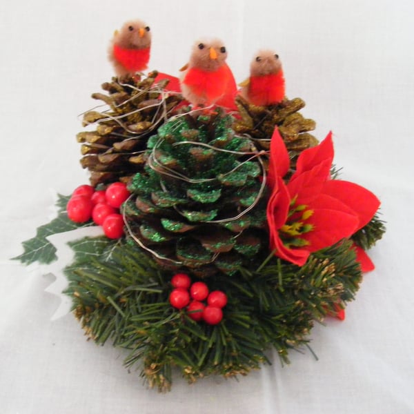Handmade Christmas table centre piece