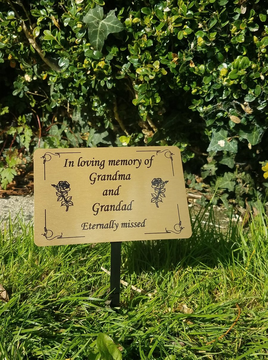 Memorial Grave plaque Grave Ornament Cemetery plaque Memorial Grave Marker