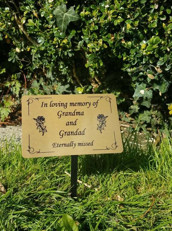 Memorial Grave plaque Grave Ornament Cemetery plaque Memorial Grave Marker