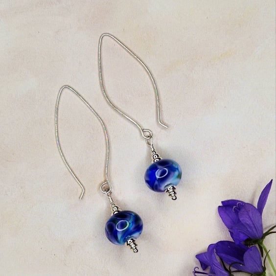 Hummingbird Blue Earrings
